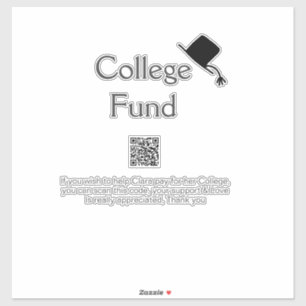 College fund scan QR add details graduate donation