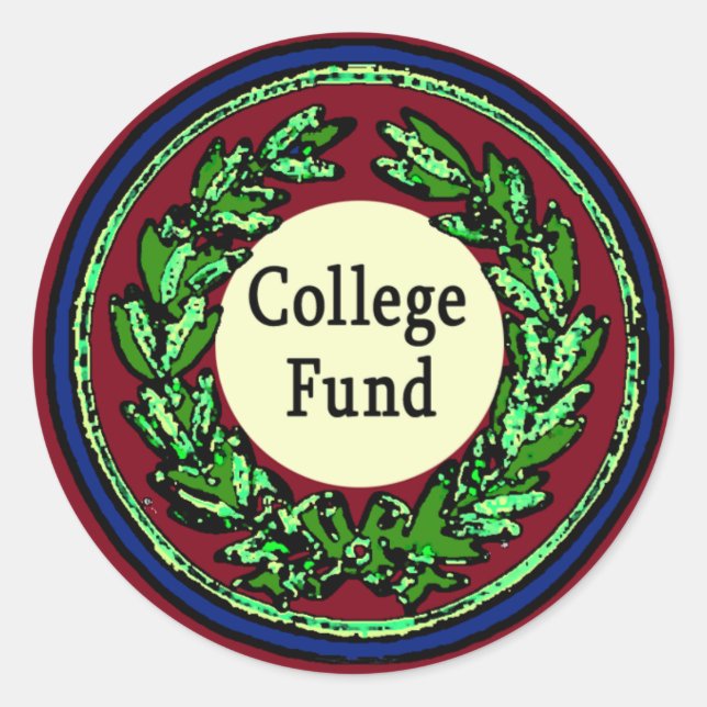 College Fund Tip Jar Stickers (Front)