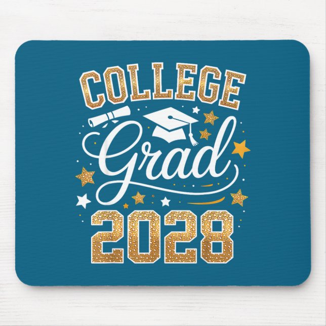 College Grad Class 2028 Senior Design Mouse Pad (Front)
