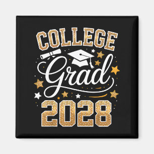 College Grad Class 2028 Senior Illustration Magnet