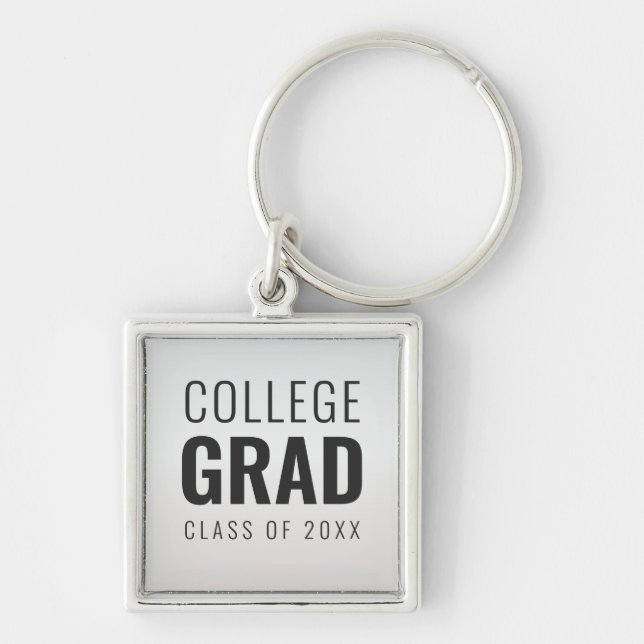 College Grad Class of 20XX Graduation Key Ring (Front)