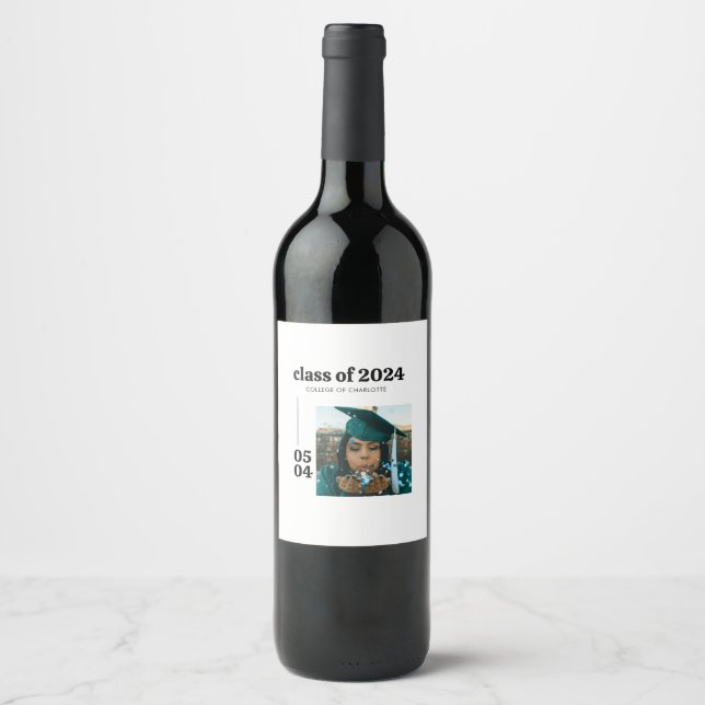 College Grad Gift Wine Label (Front)