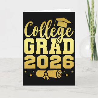 College Graduate Cl Of 2026 Grad Graduation Senior Card