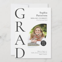 College Graduate Photo Black White