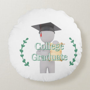 College Graduate  Round Cushion