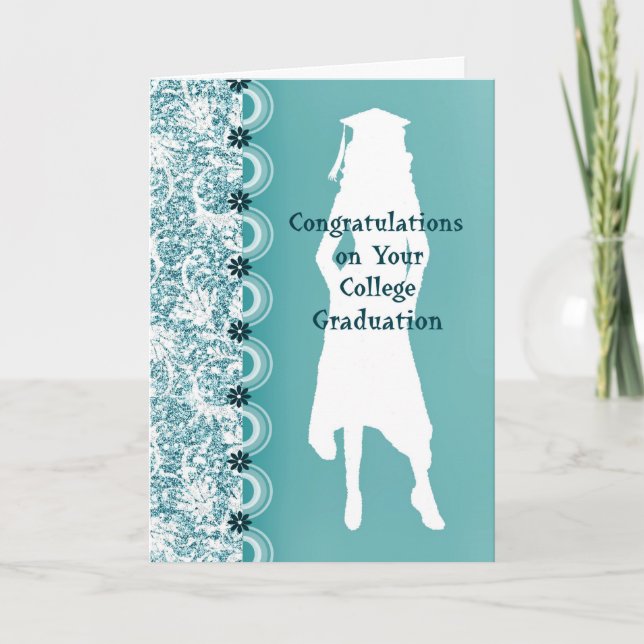 College Graduation Card for Niece with Female Grad (Front)
