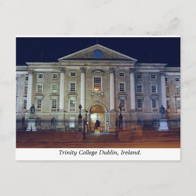 College Green entrance Trinity College Dublin  Postcard (Front)