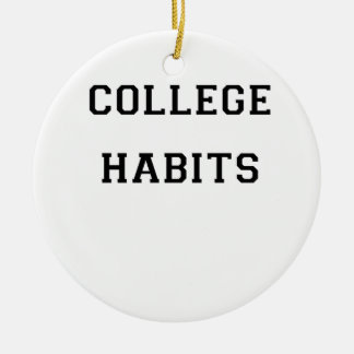 College Habits Ceramic Tree Decoration