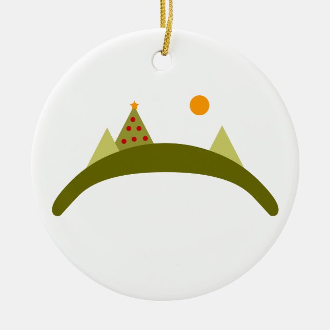 College Hill Ceramic Tree Decoration (Front)
