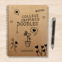 College Inspired Doodles Funny Girly Personalised