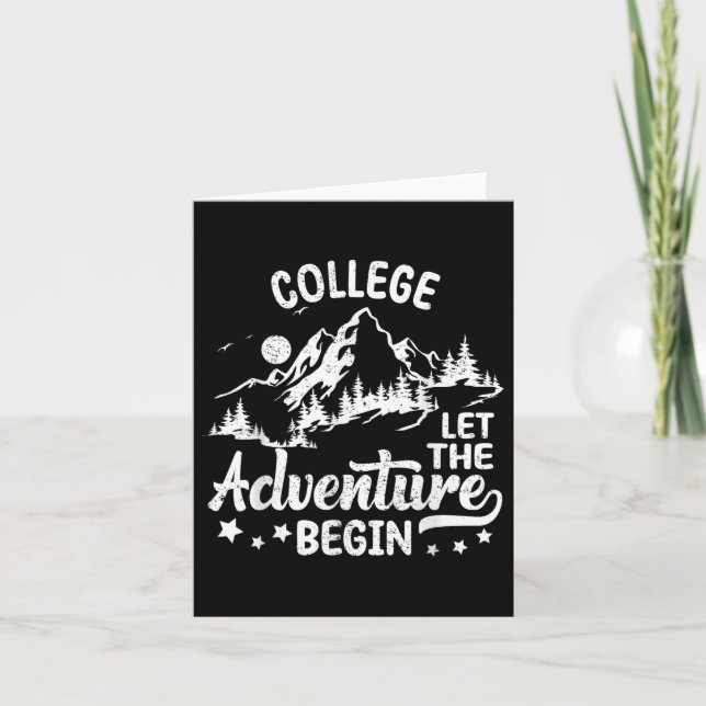 College Let The Adventure Begin Back To School Tea Card (Front)
