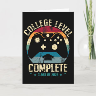 College Level Complete Cl Of 2026 Gamer Graduation Card