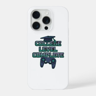 College Level Complete Gamer Graduation Neon iPhone 15 Pro Case