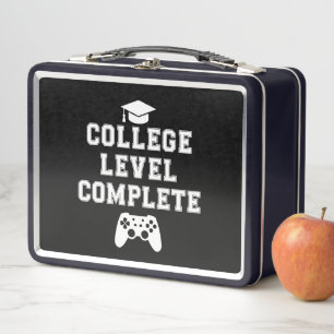 College Level Complete Graduation Gamer Gaming Metal Lunch Box