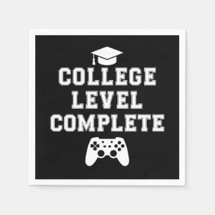 College Level Complete Graduation Gamer Gaming Napkin