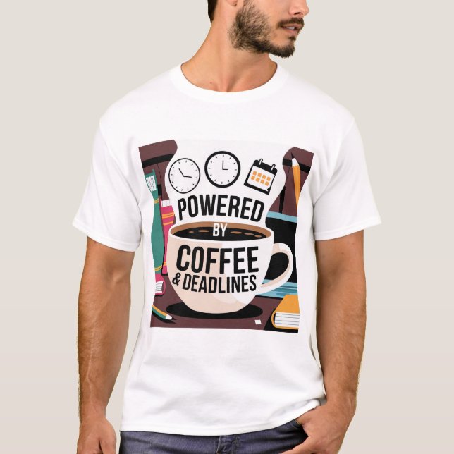 "College Life Powered by Coffee – Fuel Your Days i T-Shirt (Front)