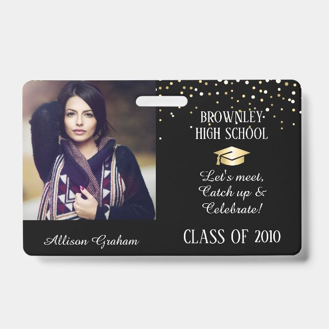 College or High School Reunion  Badge ID Badge (Front)