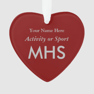 College or High School Varsity Letter Keepsake Ornament