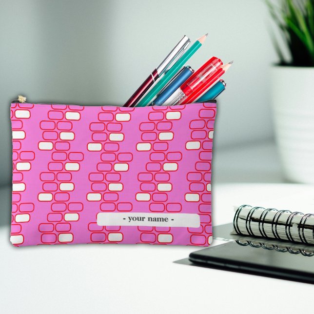 College Pencil Case Pouch Pink Retro Customise  (Creator Uploaded)