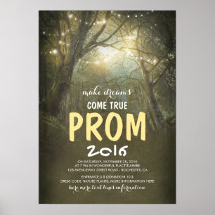 College Poster Prom Rustic Trees Woodland
