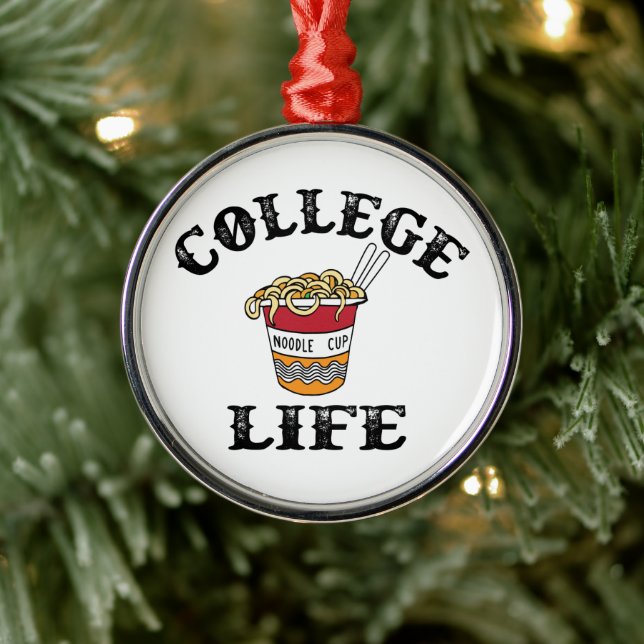 College Ramen   Metal Ornament (Tree)