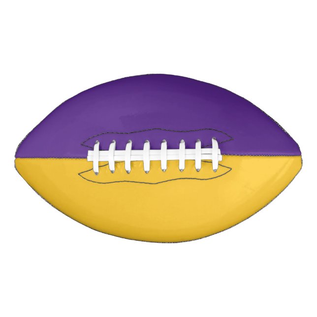 College Sports Team Colours Purple/Gold Football (Front)