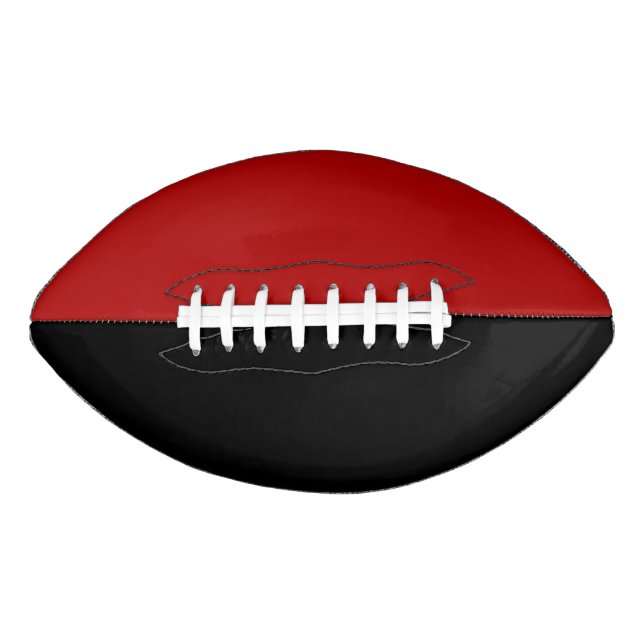 College Sports Team Colours Red/Black Football (Front)