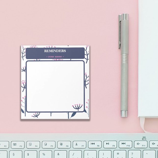 College Stationery Pink Mimosa Customise  Notepad (Creator Uploaded)