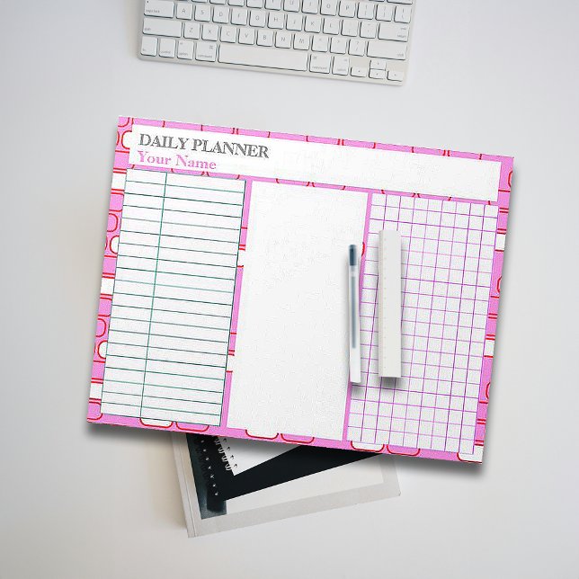 College Stationery Pink Retro Customise Notepad (Creator Uploaded)