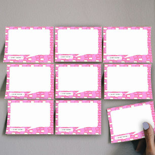 College Stationery Pink Retro Customise  Post-it Notes