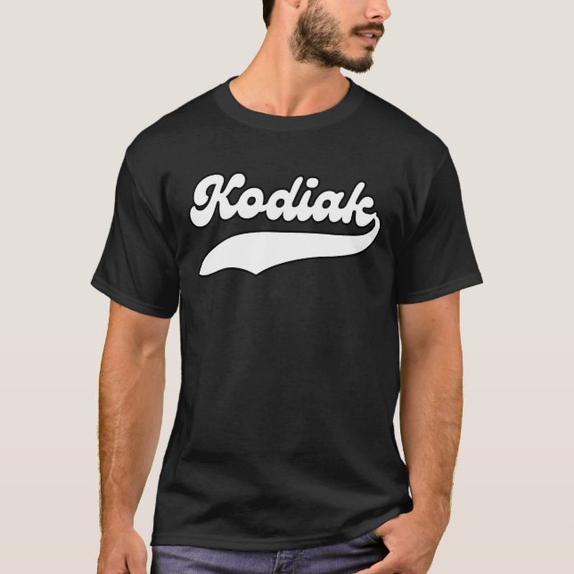 College University style Kodiak City Alaska retro T-Shirt (Front)