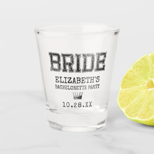 Collegiate Bride Bachelorette Party Shot Glass