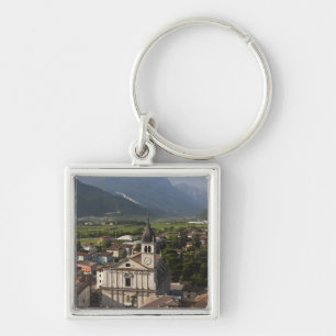 Collegiate church in morning, Arco, Trento Key Ring