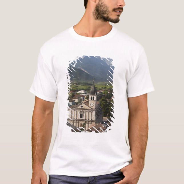 Collegiate church in morning, Arco, Trento T-Shirt (Front)