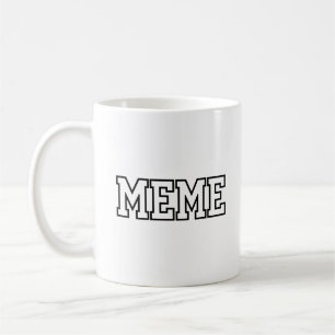 Collegiate Meme Block Letter Varsity Typography Coffee Mug