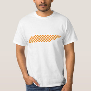 Collegiate Orange and White Pixel Tennessee T-Shirt