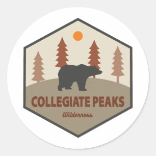 Collegiate Peaks Wilderness Colorado Bear Classic Round Sticker