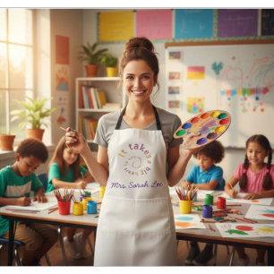 Collerful Spiral Quote Teacher Apron-Personalised  Apron