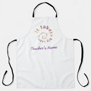 Collerful Spiral Quote Teacher Apron-Personalized  Apron