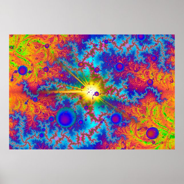 Colliding Dweeb Ballz Psychedelic Poster (Front)