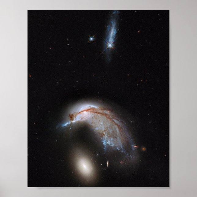 Colliding Galaxies Poster (Front)