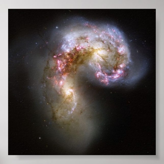 Colliding galaxies poster (Front)