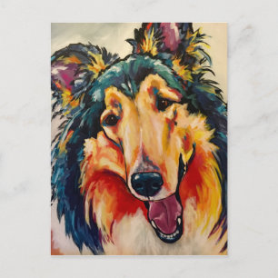 COLLIE 3 POSTCARD
