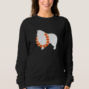 Collie Aloha Hawaiian Lei Dog Sweatshirt