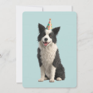 Collie Birthday Party Invitation