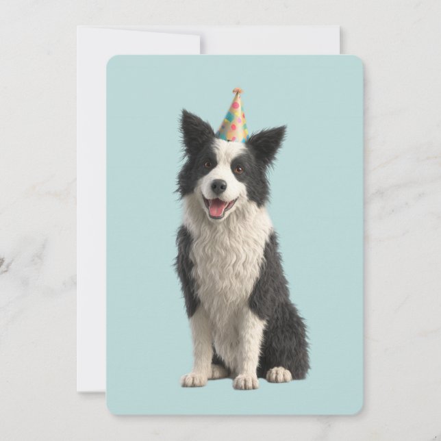 Collie Birthday Party Invitation (Front)