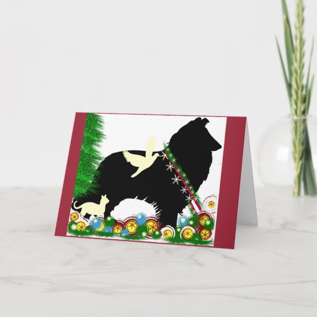 Collie Christmas Card (Front)