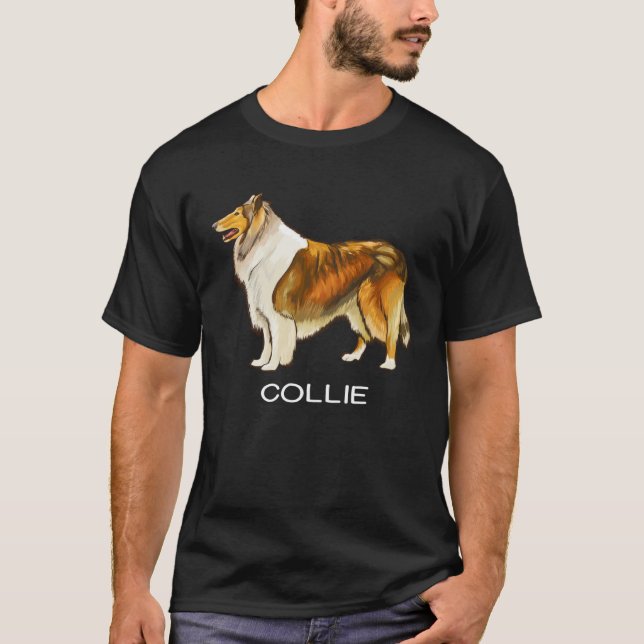 Collie Crazy Dog T-Shirt (Front)