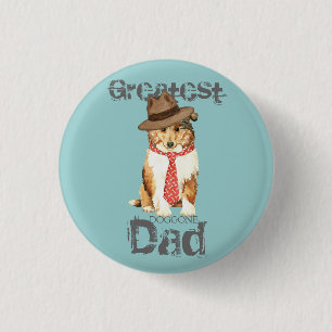 Collie Dad 3 Cm Round Badge