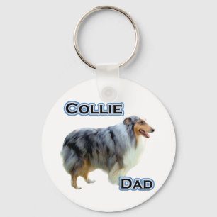 Collie Dad 4 - Keychain